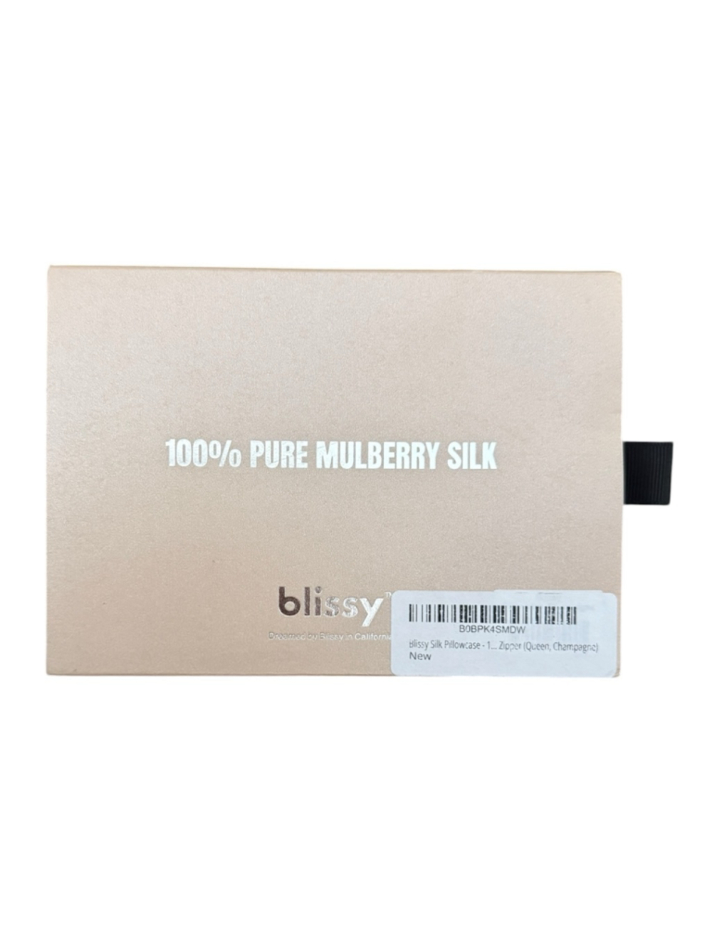 Blissy Mulberry Silk Pillowcase Queen Champagne New In Box - Picture 4 of 4
